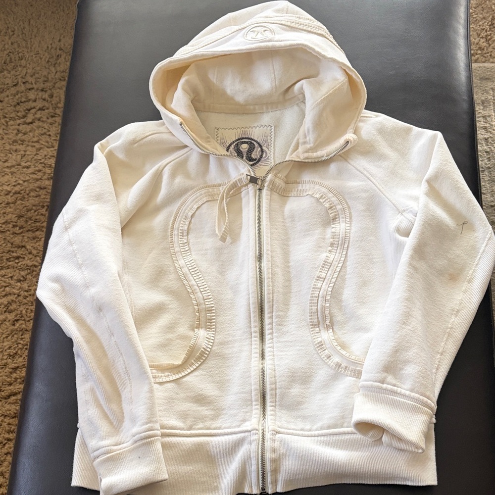 Lululemon Athletica Cream Hoodie Size 12 SPECIAL EDITION